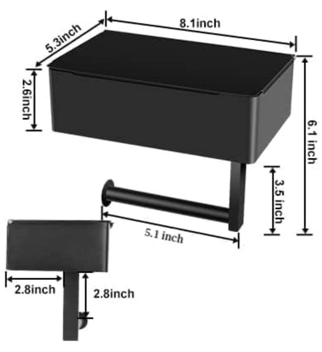Caja Metalica Papel higienico